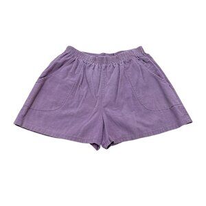 Vintage 2000s Violet Corduroy Elastic Waist Shorts